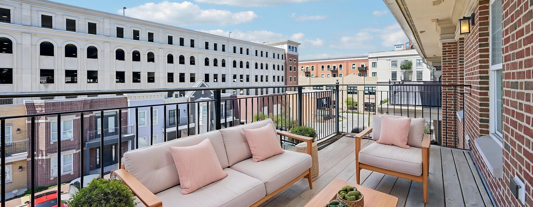 balcony with couch and chair